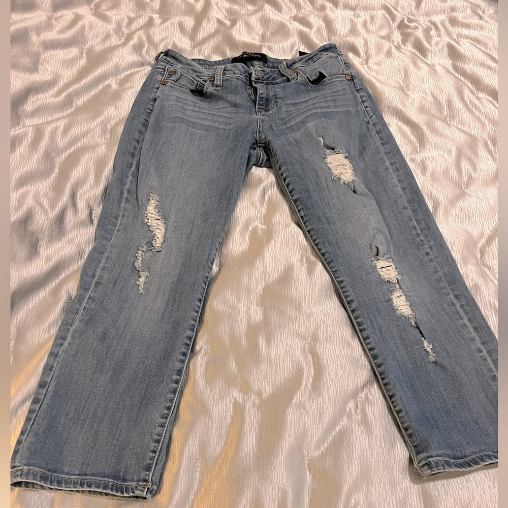 Liverpool distressed jeans - cropped, boyfriend fit